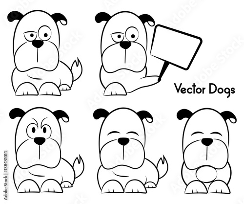 Vector Dogs B/W