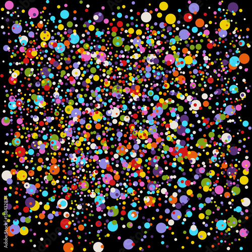 abstract splash colorful dots background as confetti for carnival party
