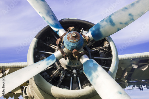 old airplane on the field