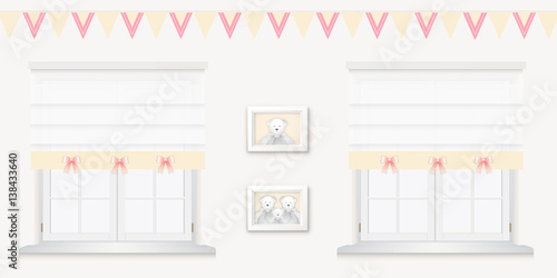 Royal baby room with window and frames vol.3