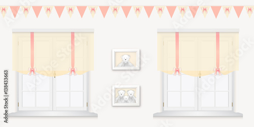 Royal baby room with window and frames vol.4