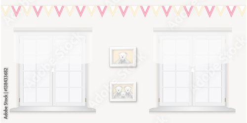 Royal baby room with window and frames vol.5