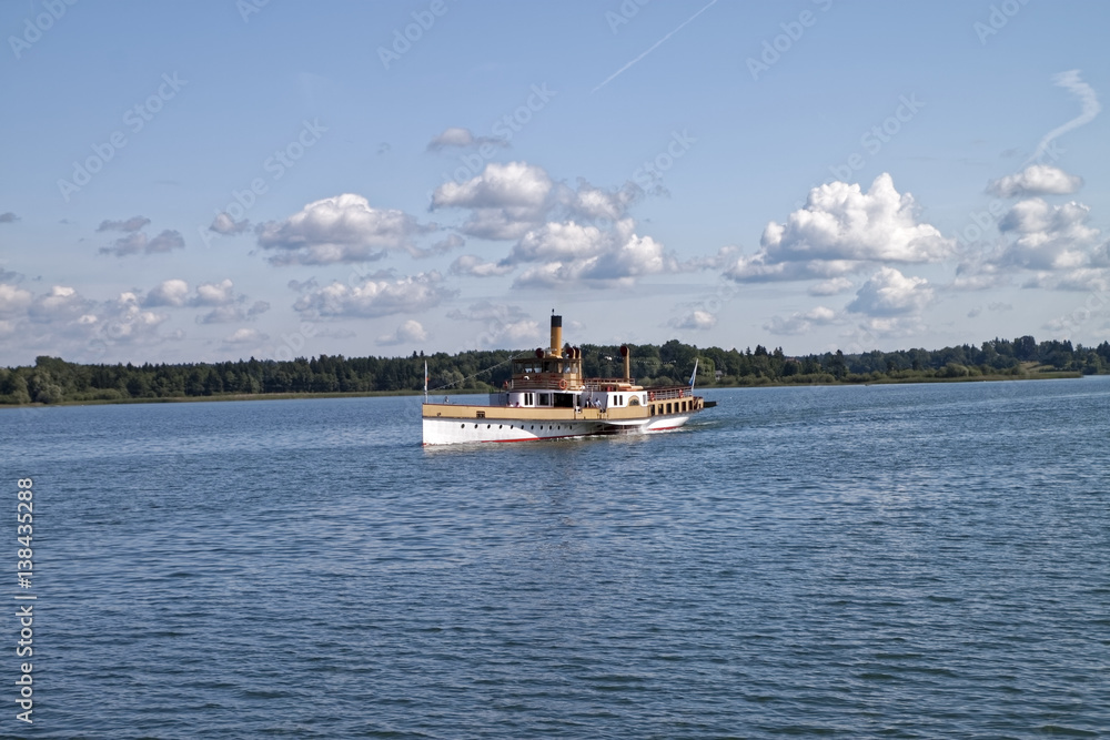 Bavaria Chiemsee, boat on the lake