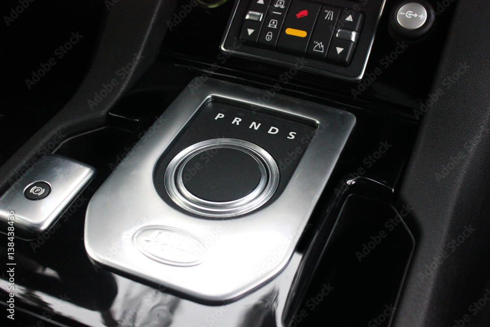 Fototapeta premium Car interior luxury service. Car interior details