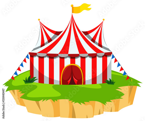 Circus tent on island
