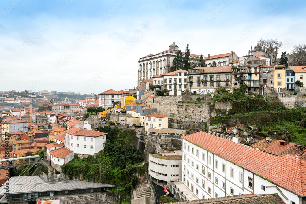 Fototapeta premium Street view of old town Porto, Portugal, Europe