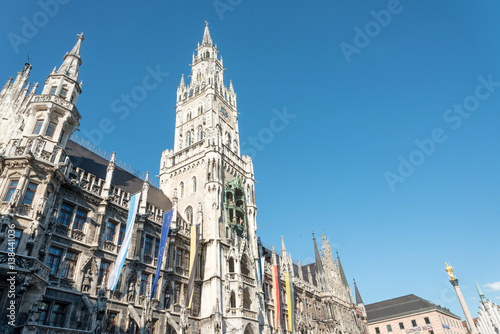 Traditional street view of old buildings in Munich, Bavaria, Germany