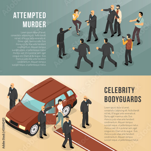 Celebrity Bodyguards 2 Isometric Banners 