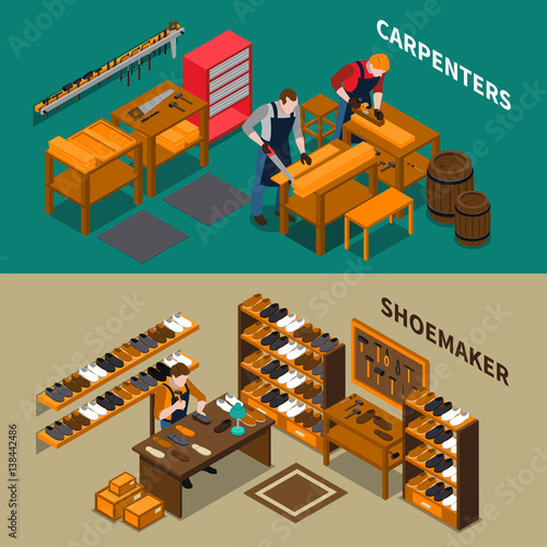 Craftsman Isometric Banners