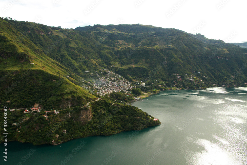 Atitlan Lake / Guatemala, photograph from helicopter.