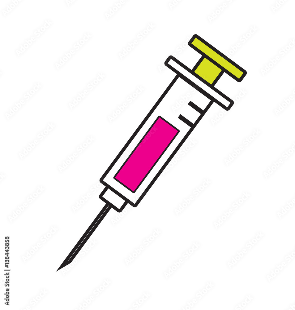 Syringe icon vector isolated white background. Syringe icon vector isolated white background.