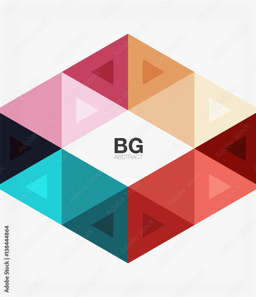 Triangle modern mosaic geometric template Triangle modern mosaic geometric template