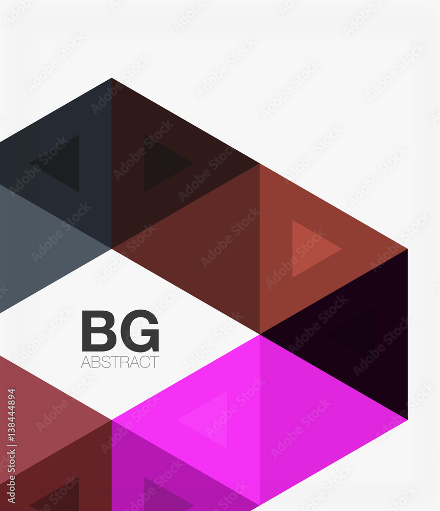 Triangle modern mosaic geometric template Triangle modern mosaic geometric template