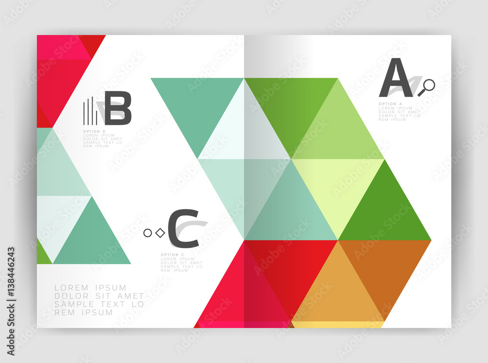 Modern triangle print template Modern triangle print template