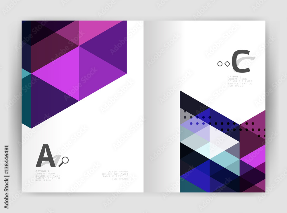 Fototapeta premium Print triangle modern print template