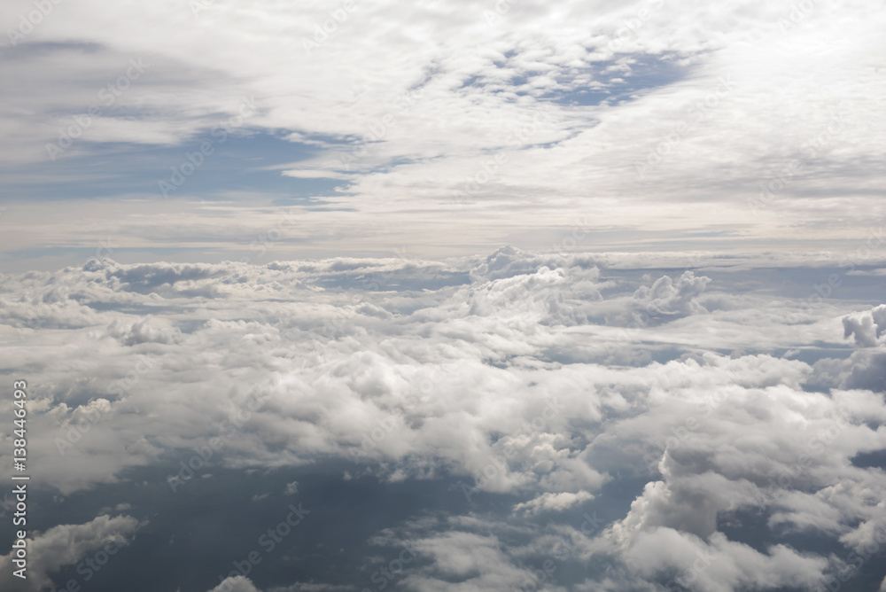 Sky and clouds The view out of an airplane Sky and clouds The view out of an airplane