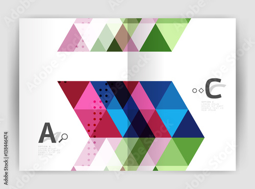 Vector triangle print template