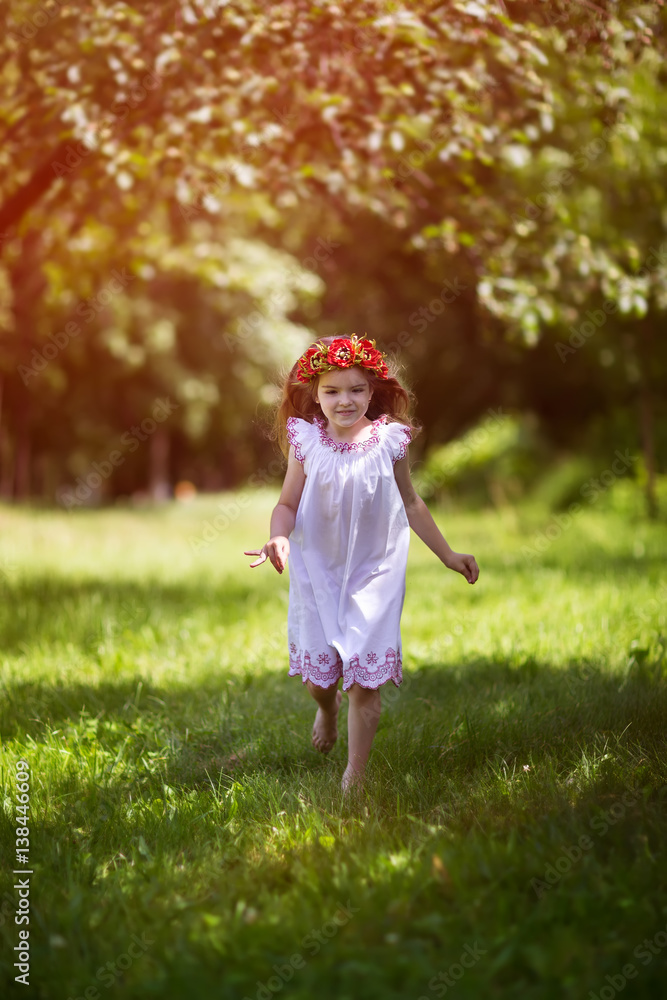 child running in the park child running in the park