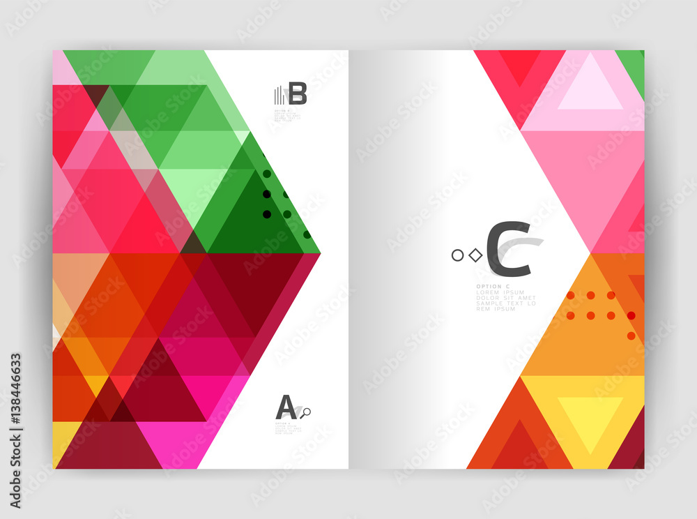 Vector triangle print template