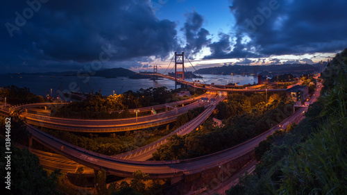 Photography Tsing Ma Bridge in Hong Kong