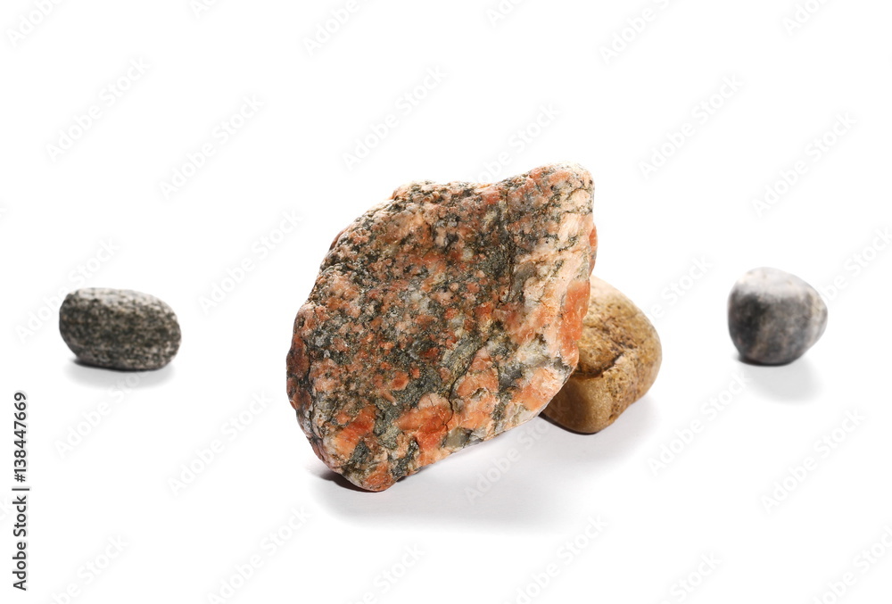 pile rocks isolated on white background and texture, side view pile rocks isolated on white background and texture, side view