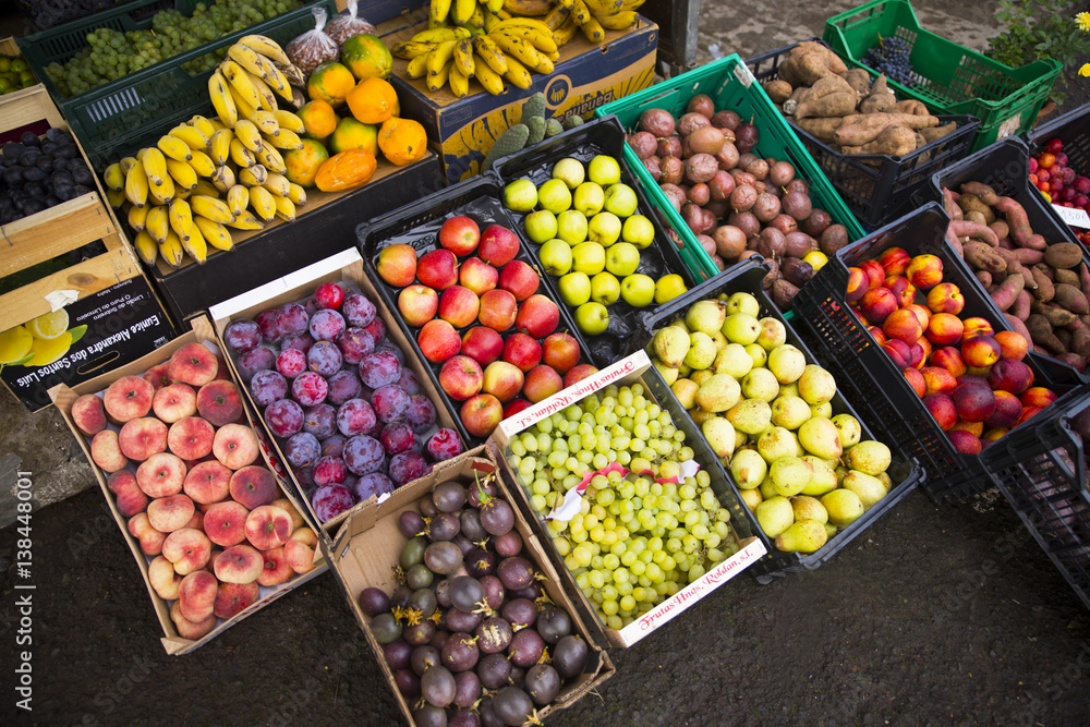 fruits of the vegetable at the market
