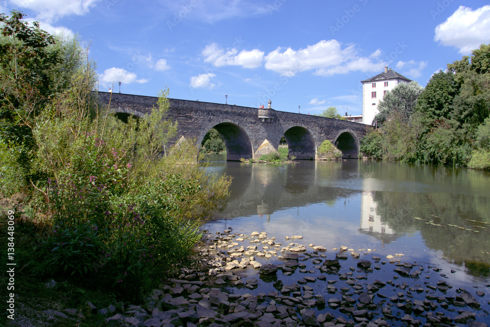 Die Lahnbrücke in Limburg, Gemeinde Limburg, Lahn