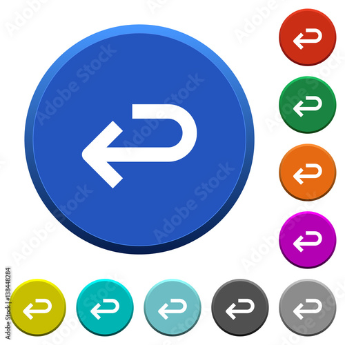Back arrow beveled buttons