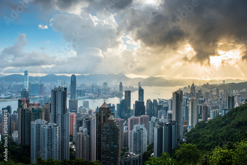 Wallpaper Mural view of the city and the bay from Victoria Peak Torontodigital.ca