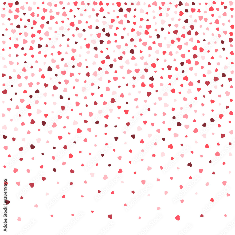Falling hearts abstract background Falling hearts abstract background