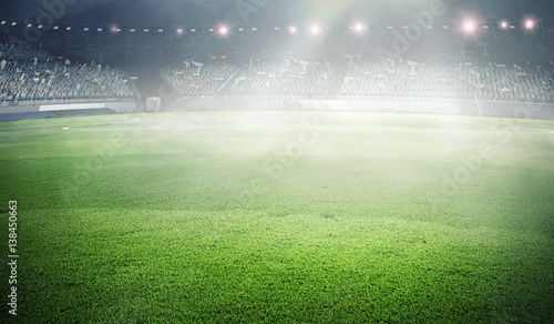 Foggy soccer field . Mixed media © Sergey Nivens