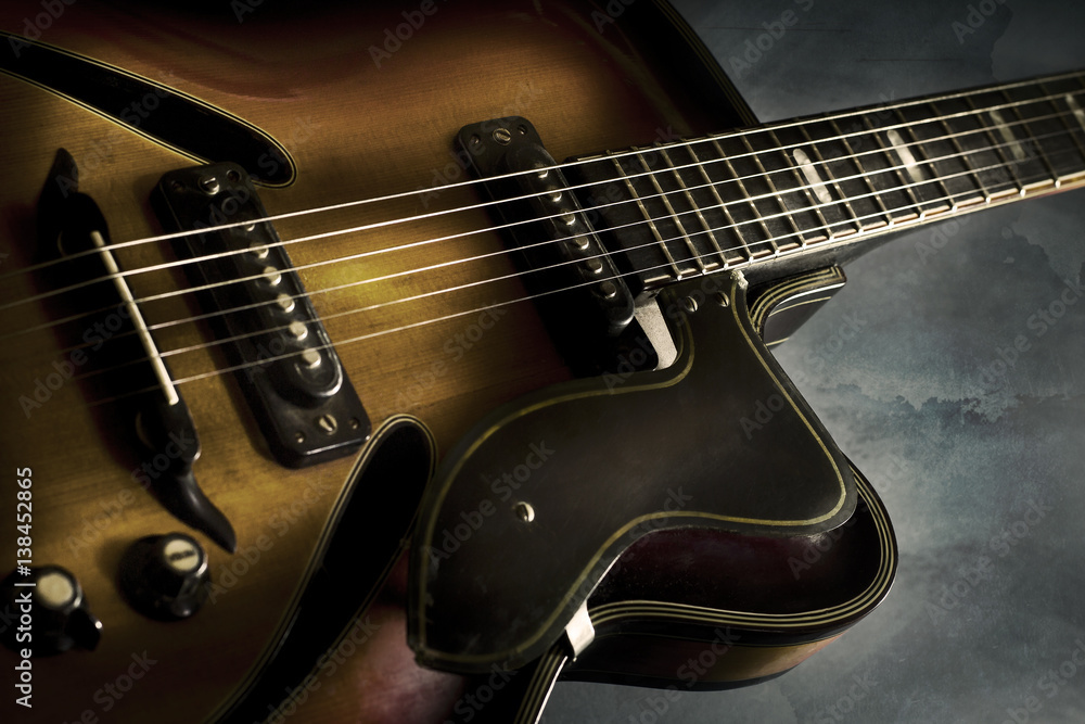 Fototapeta premium Close up image of electric guitar.