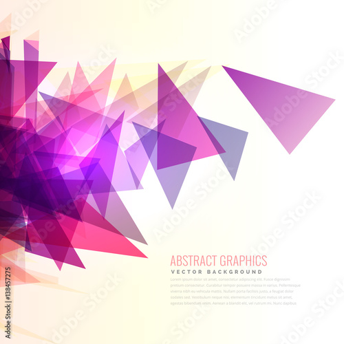 abstract burst of pink and purple triangles shape