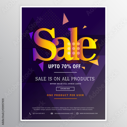 creative sale poster banner design template in abstract style