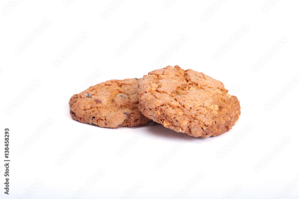 Delicious pastry cookies isolated on white background Delicious pastry cookies isolated on white background