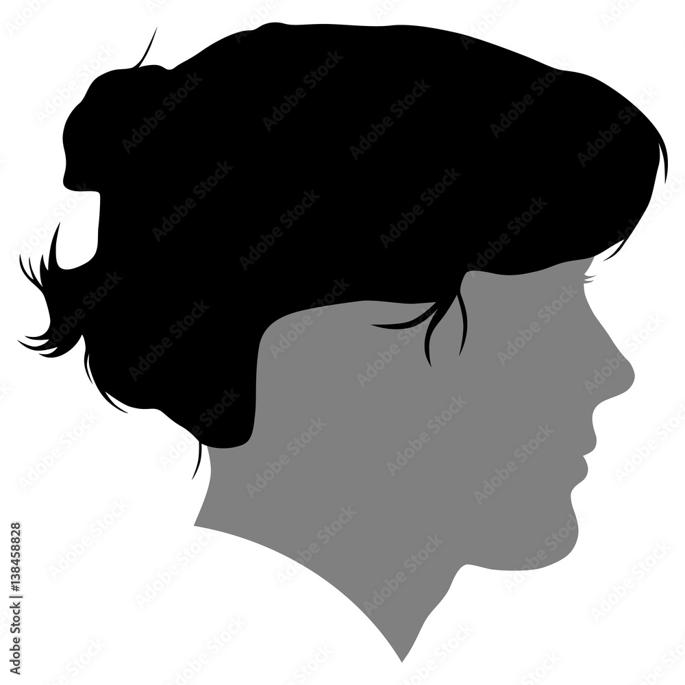 silhouette of a woman in profile