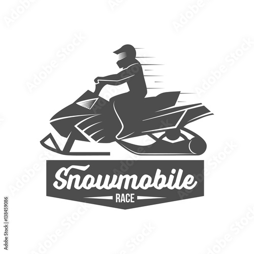 snowmobile dadges logo, badge, emblem