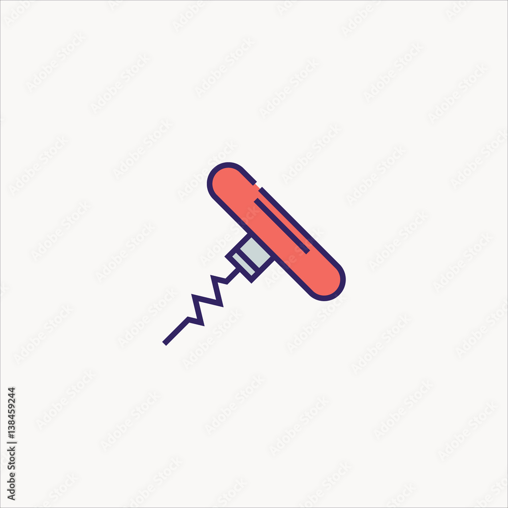 corkscrew icon flat design corkscrew icon flat design