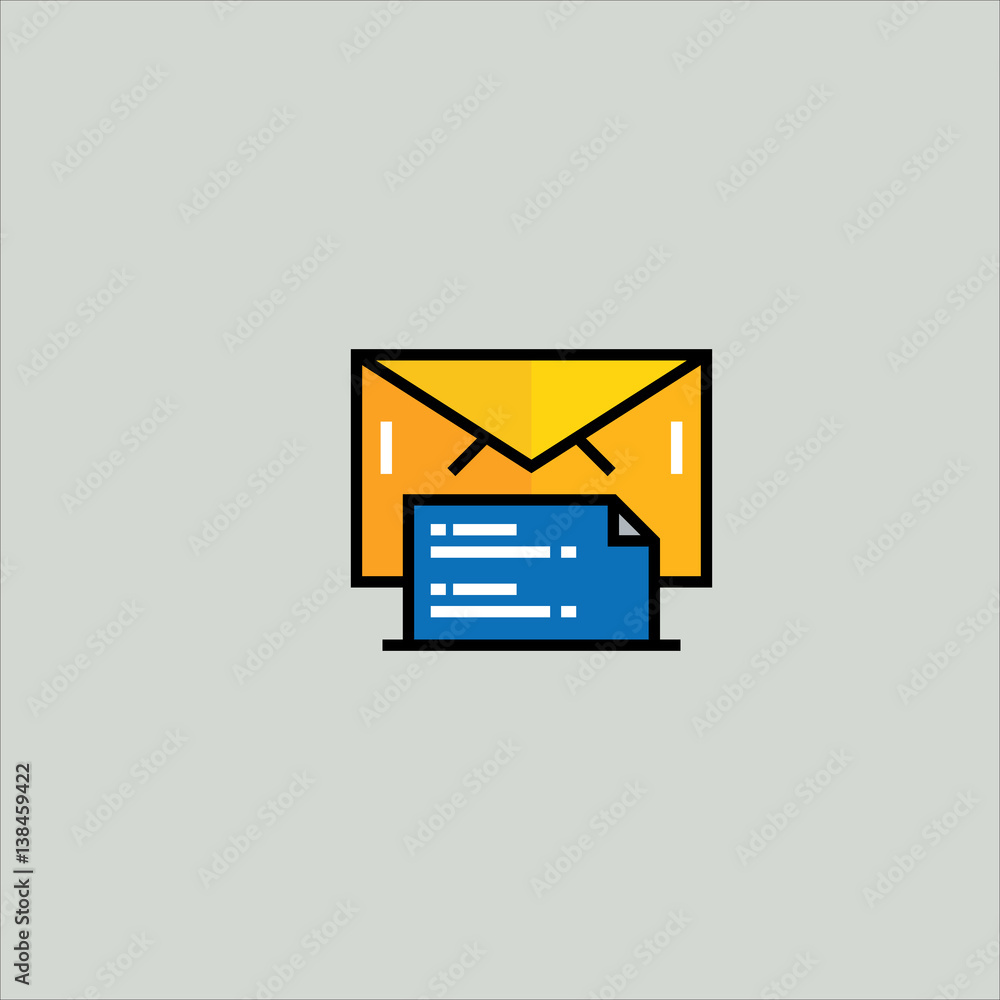 email icon flat design email icon flat design