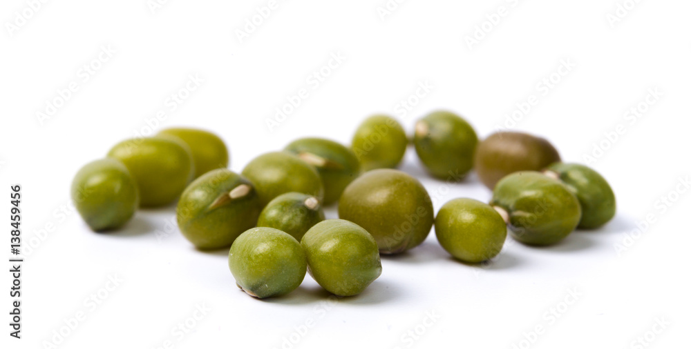Mung beans isolated on white background