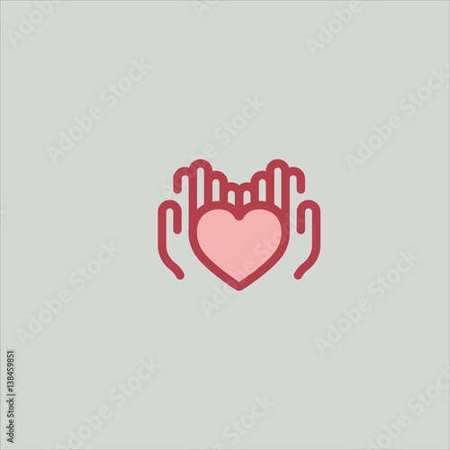 love icon flat design