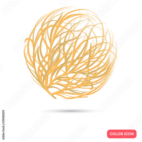 Tumbleweed color flat icon for web and mobile design