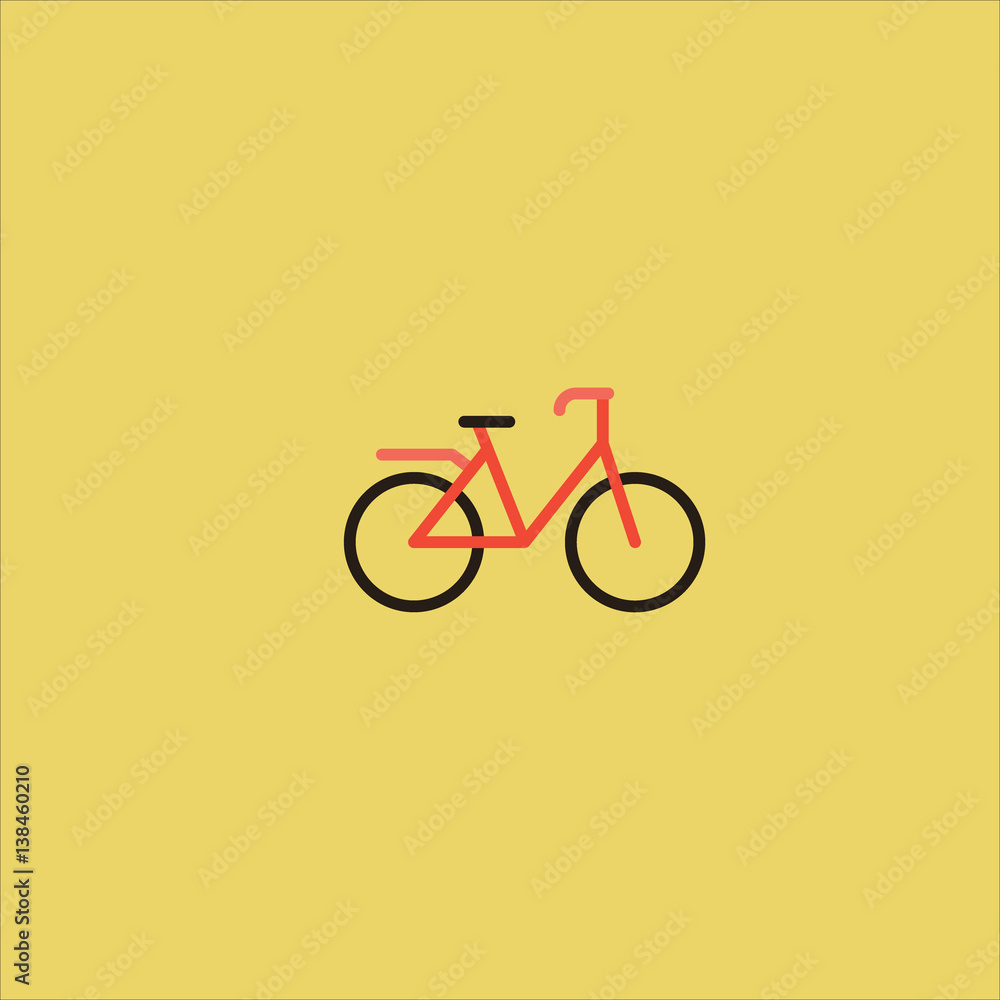 cycling icon flat design