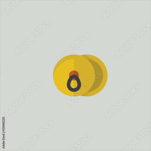 cymbals icon flat design