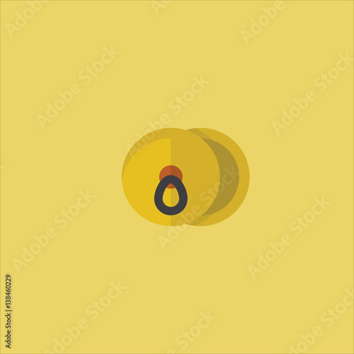 cymbals icon flat design