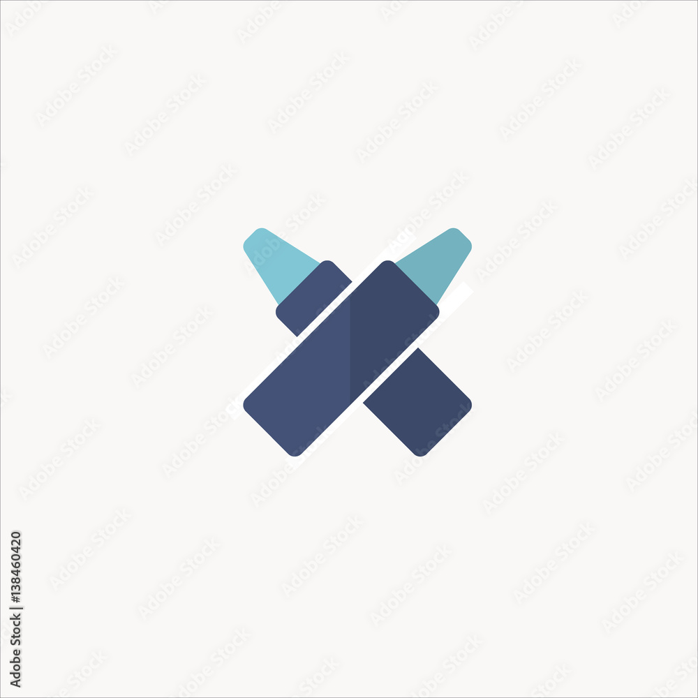 crayons icon flat design crayons icon flat design