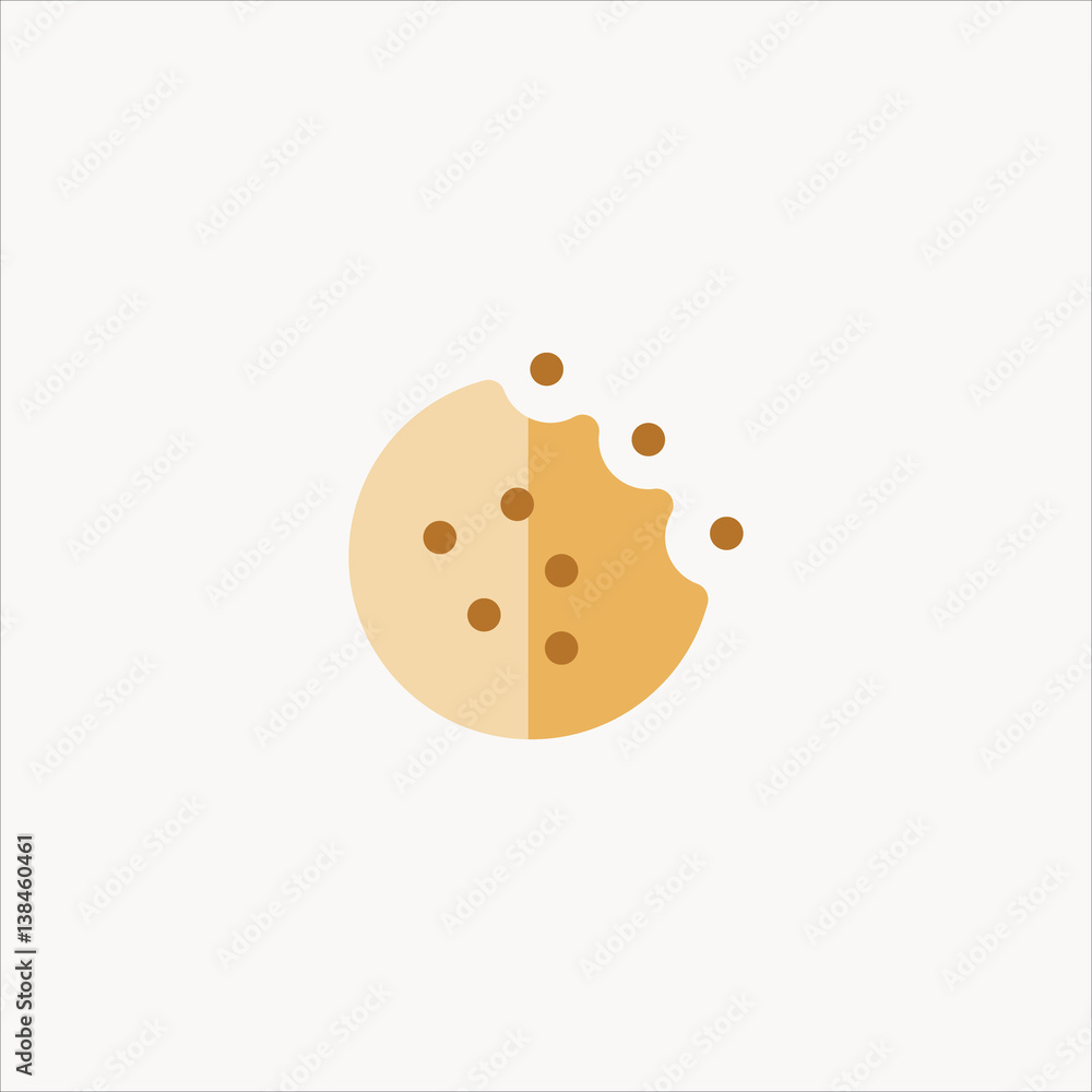 cookie icon flat design cookie icon flat design
