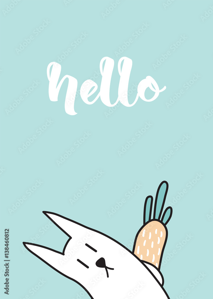 Fototapeta premium hello rabbit
