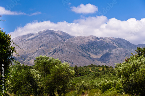 Mountain landscape at the central part of Crete island, Greece