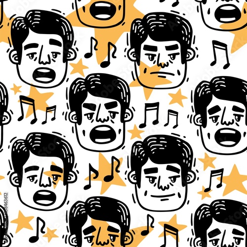 pattern Man singing funny head